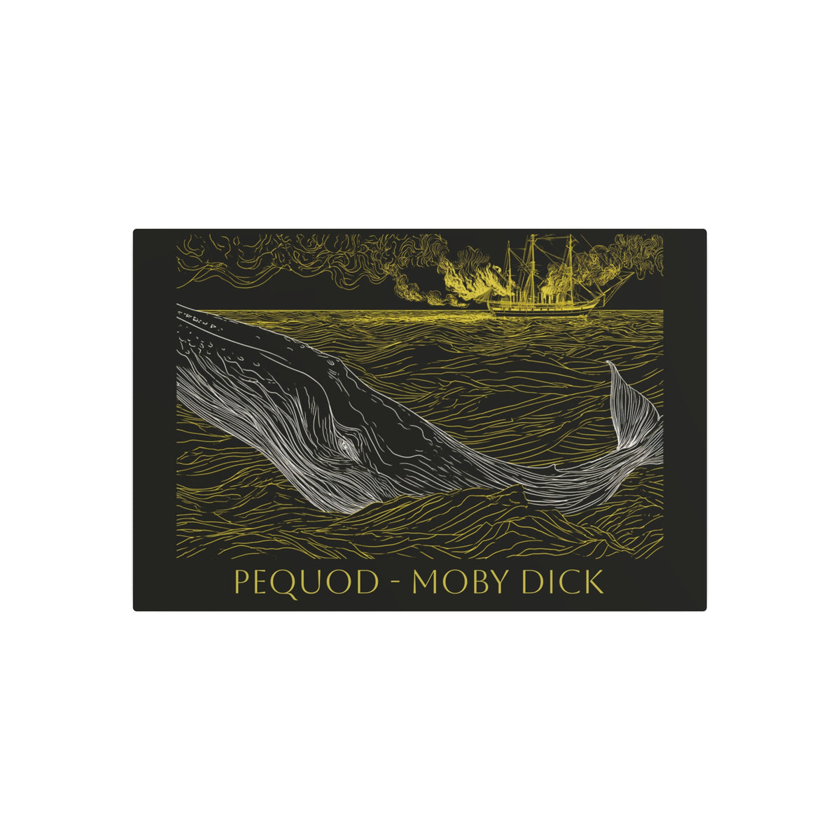 Voyage of the Pequod — Moby Dick Nautical Art Decor