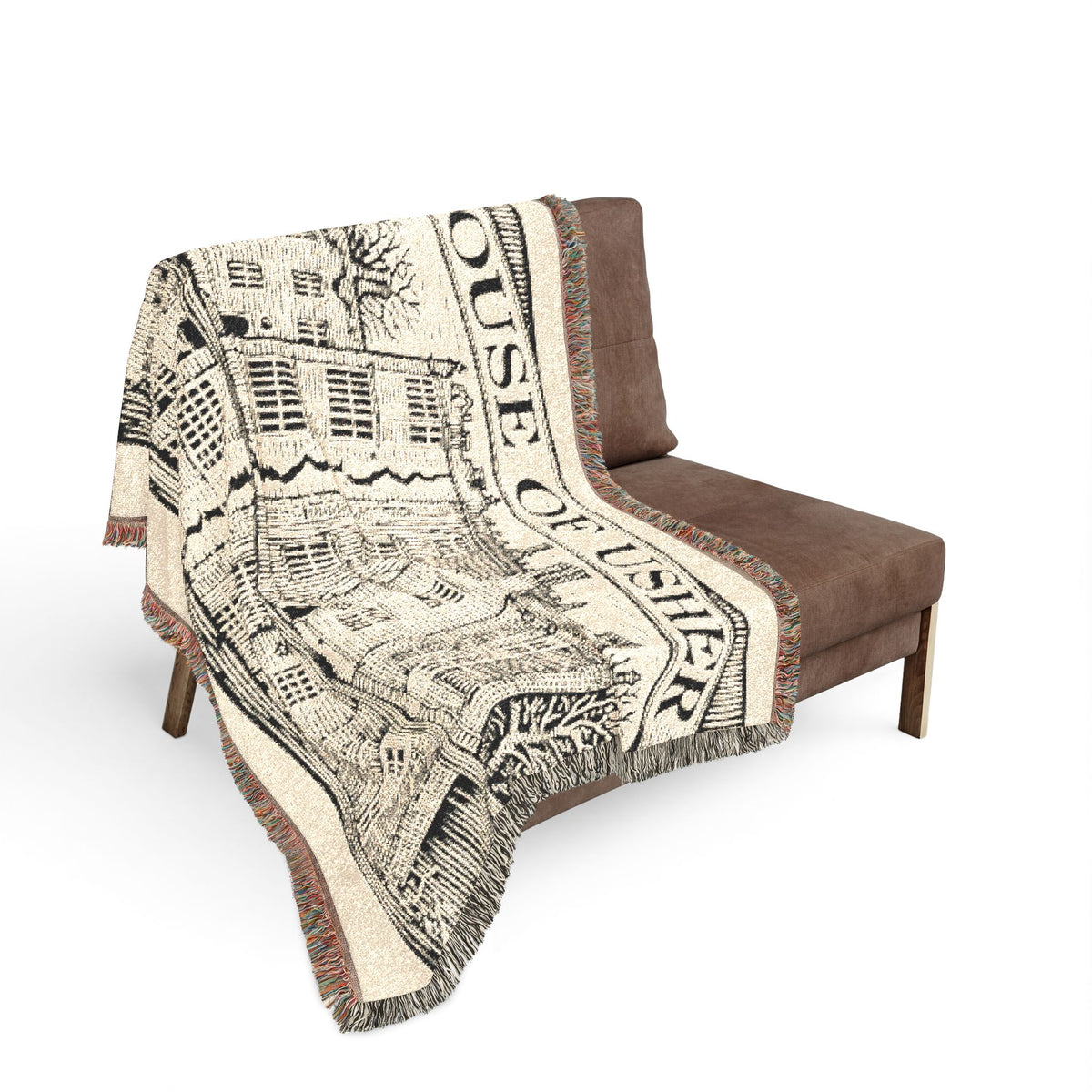 House of Usher - Woven Blanket | Edgar Allan Poe Gothic Manor Throw