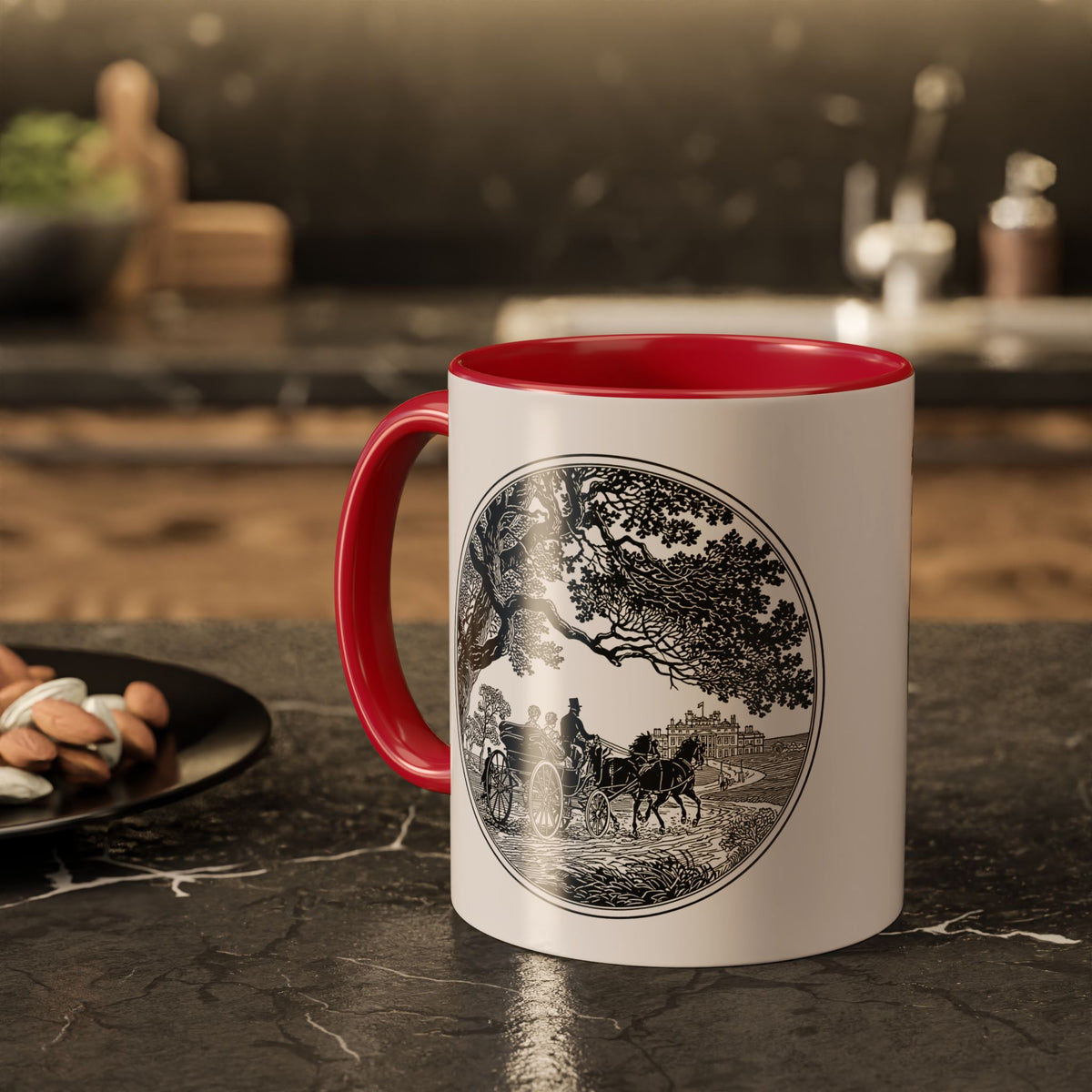 Romantic Vintage Silhouette Mug — "Most Ardently" Tea Coffee Cup (11oz/15oz)