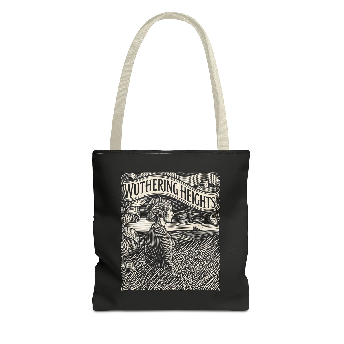 Wuthering Heights Illustrated Tote Bag — Gothic Novel Literary Canvas Tote