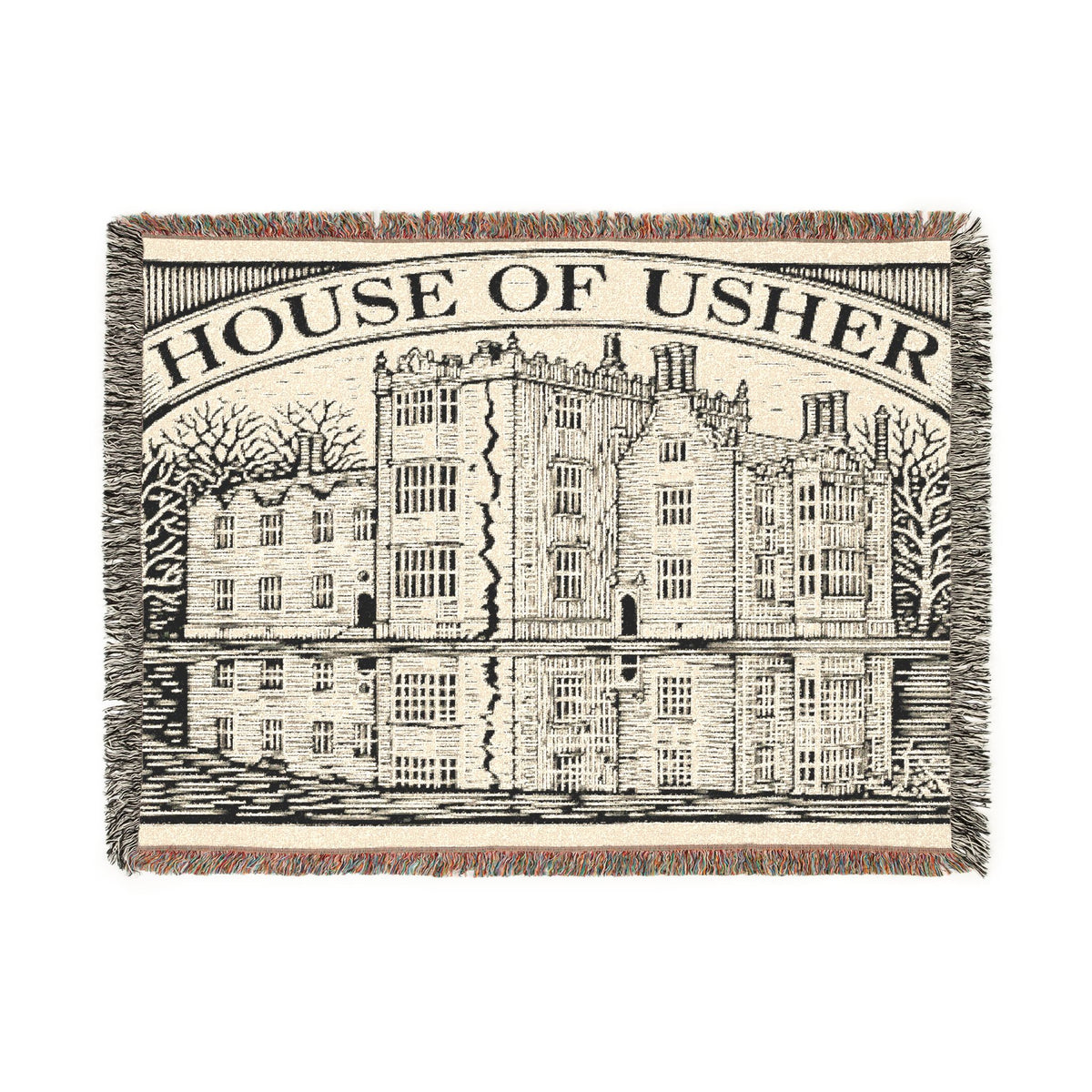 House of Usher - Woven Blanket | Edgar Allan Poe Gothic Manor Throw