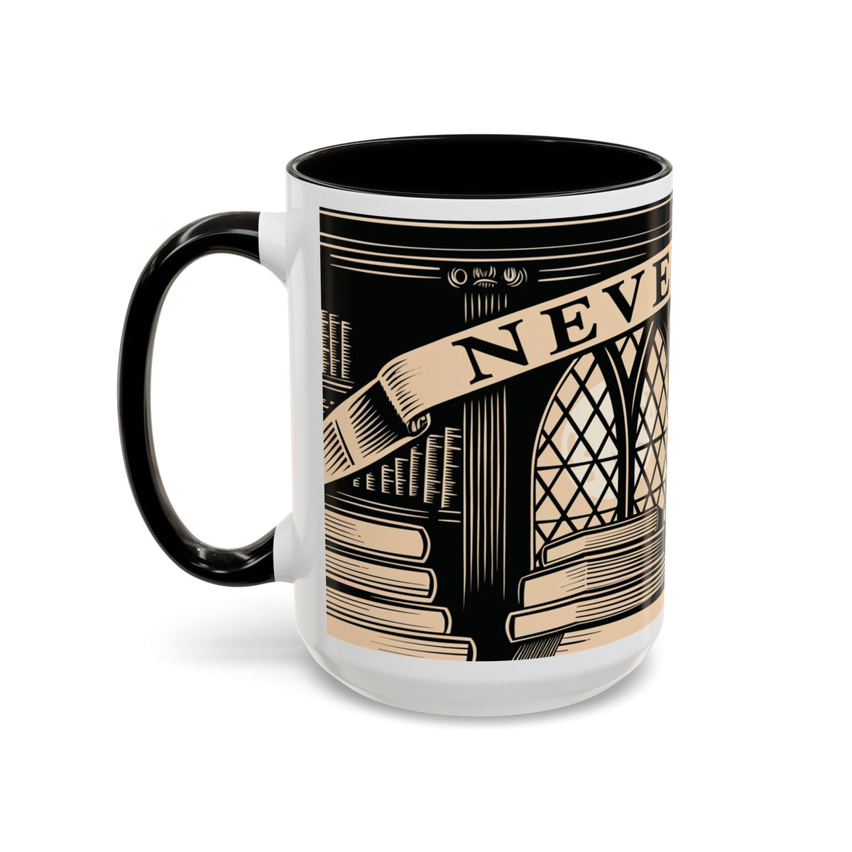 x Nevermore Raven woodcut illustration Mug | Edgar Allan Poe inspired