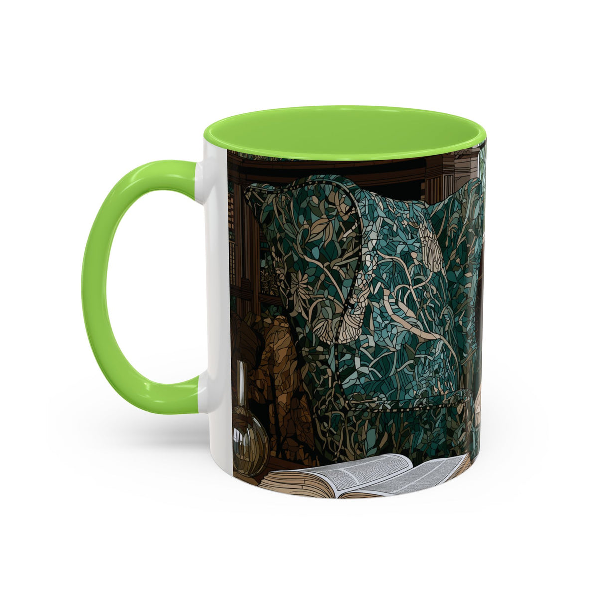 Cozy Reading Nook Cat Mug | Ceramic Coffee Cup 11oz 15oz