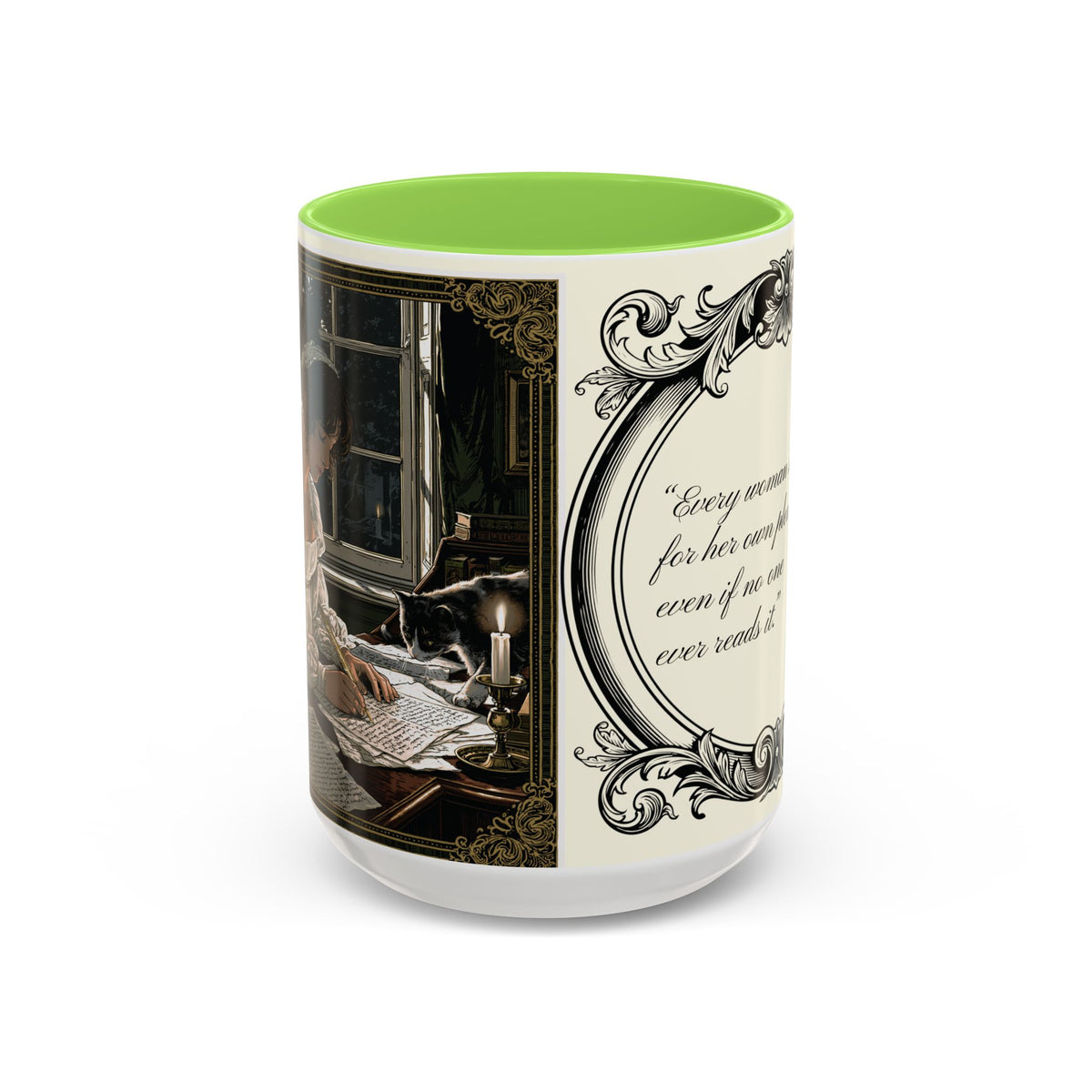 Jane Austen Quote Mug — “Every woman should write...” (11oz & 15oz)