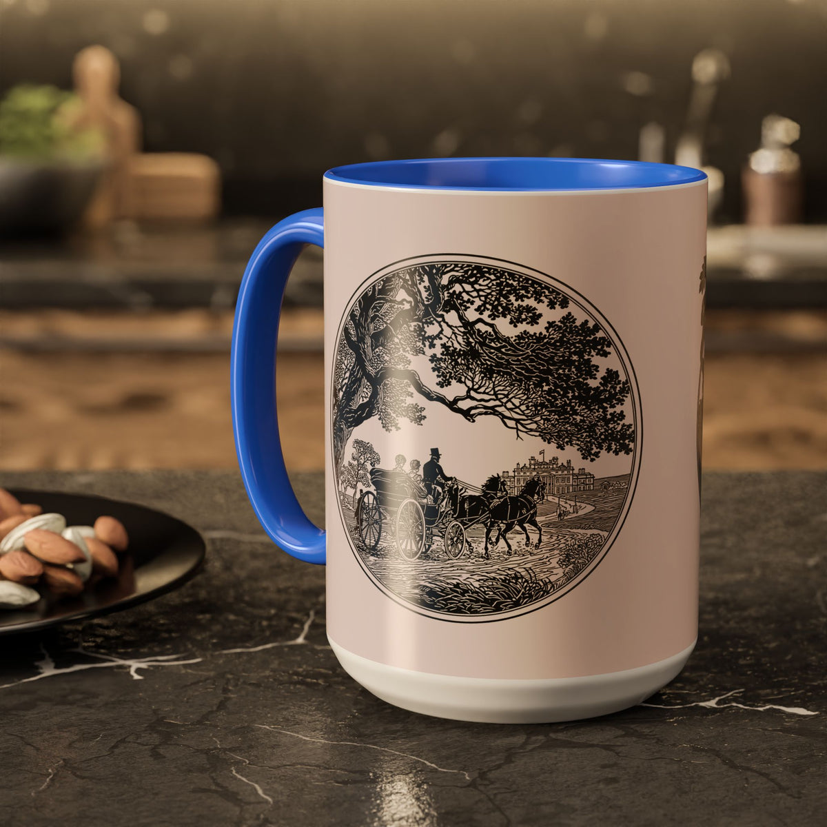 Romantic Vintage Silhouette Mug — "Most Ardently" Tea Coffee Cup (11oz/15oz)