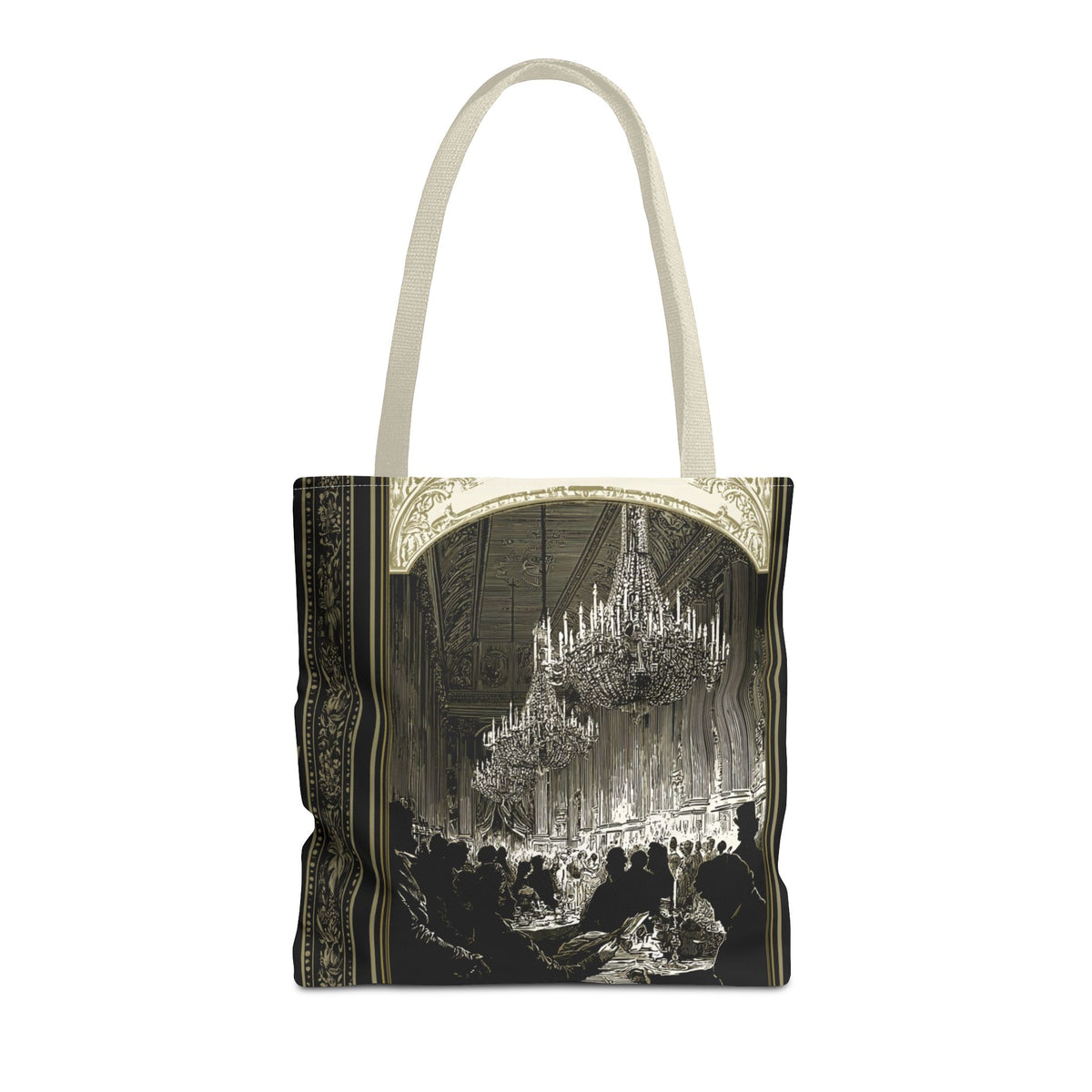 Regency Ballroom Chandelier Tote Bag | Vintage Ballroom Scene