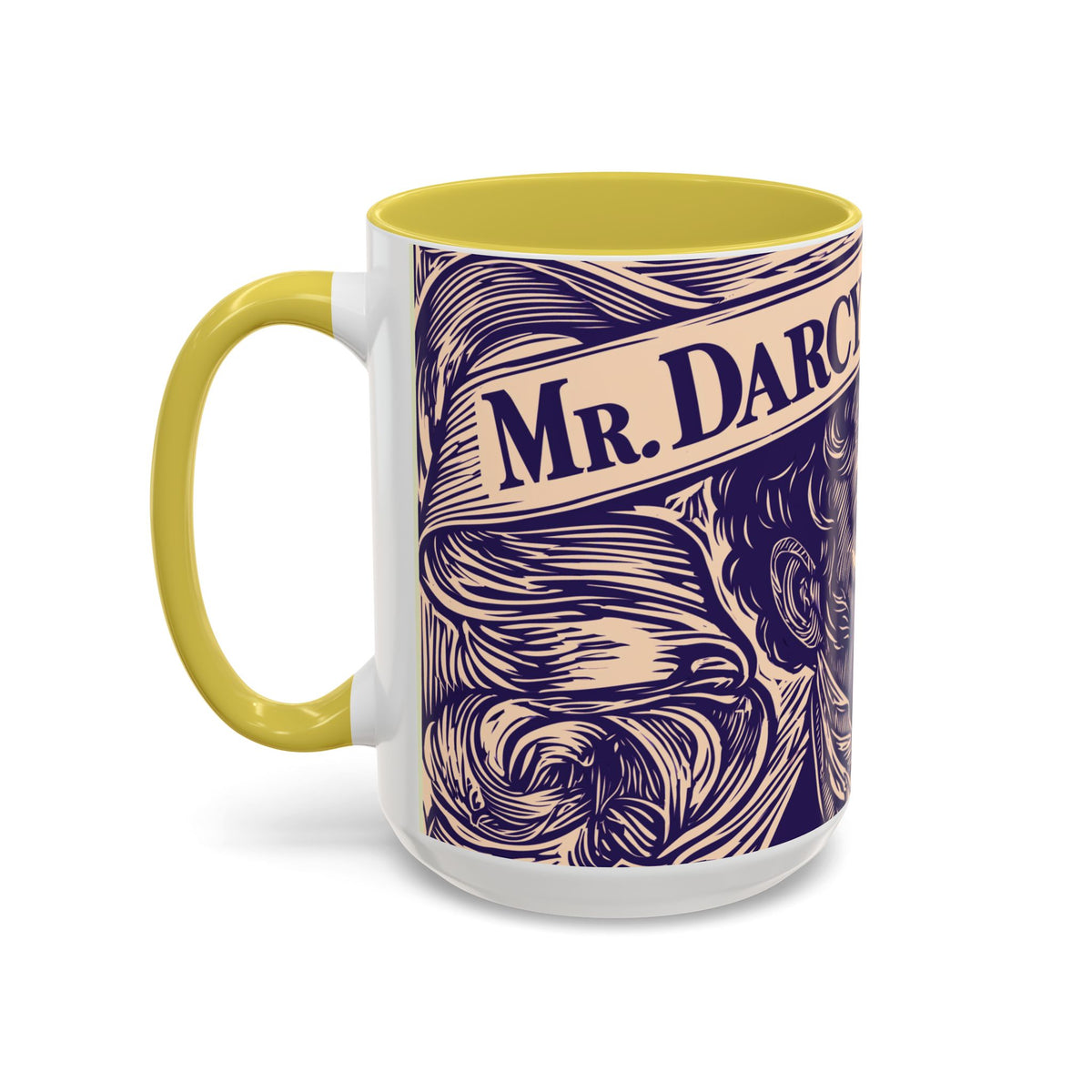 Darcy On My Mind Ceramic Mug — Jane Austen Literary Coffee Cup (11oz/15oz)