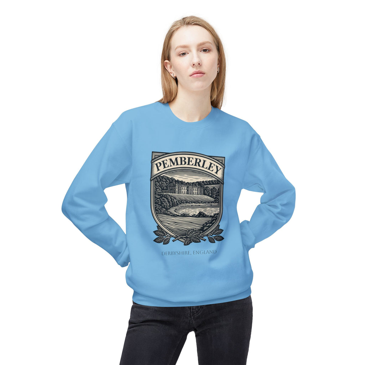 Pemberley Estate Crewneck Sweatshirt — Jane Austen Cozy Literary Pullover