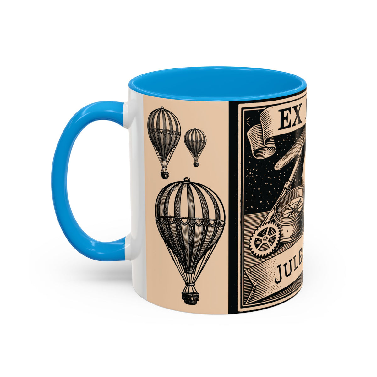Jules Verne Ex Libris Vintage Science Fiction Coffee Mug (11oz & 15oz)