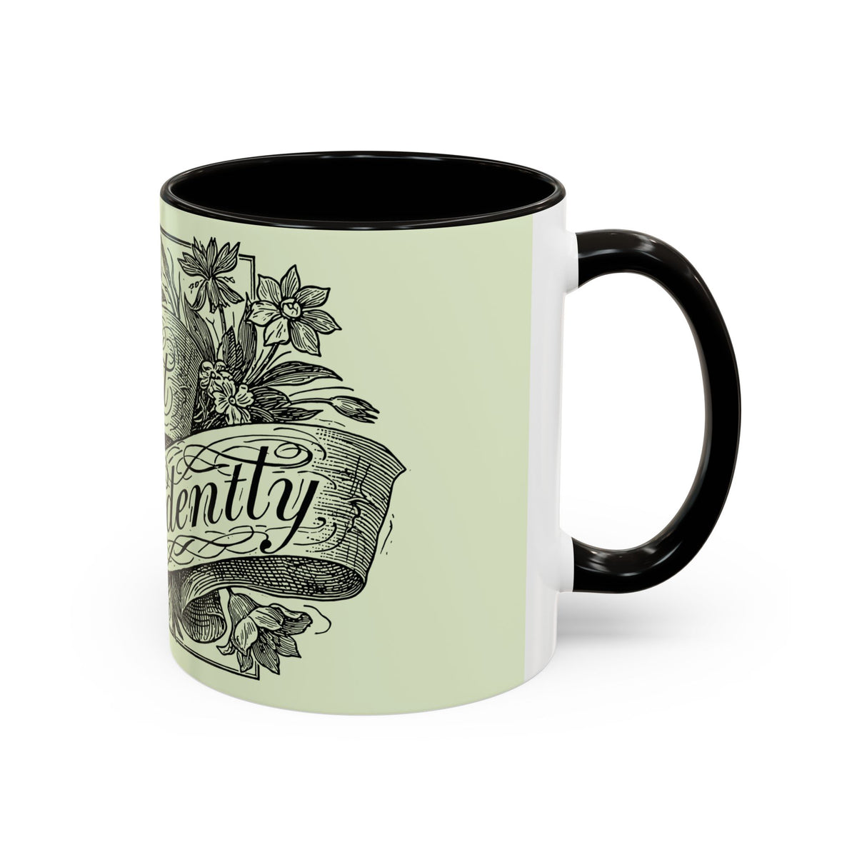 Most Ardently script banner floral Mug | Pink 11 or 15 oz.