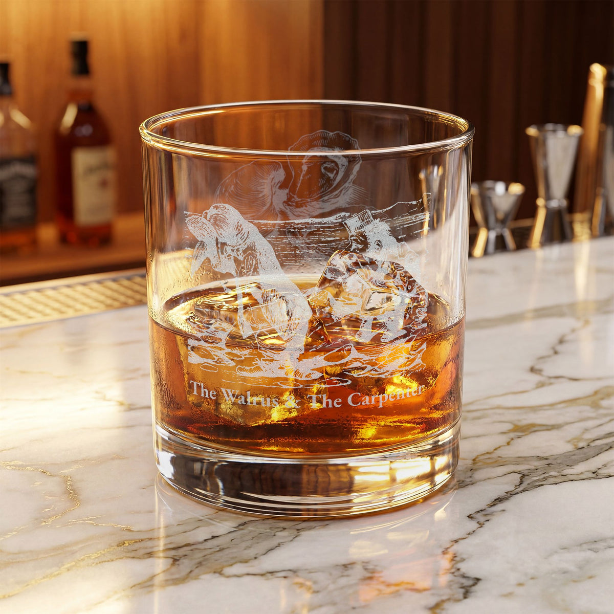 The Walrus & The Carpenter - Whiskey Glass — Through the Looking-Glass Inspired - 10.5 oz Nautical Tumbler