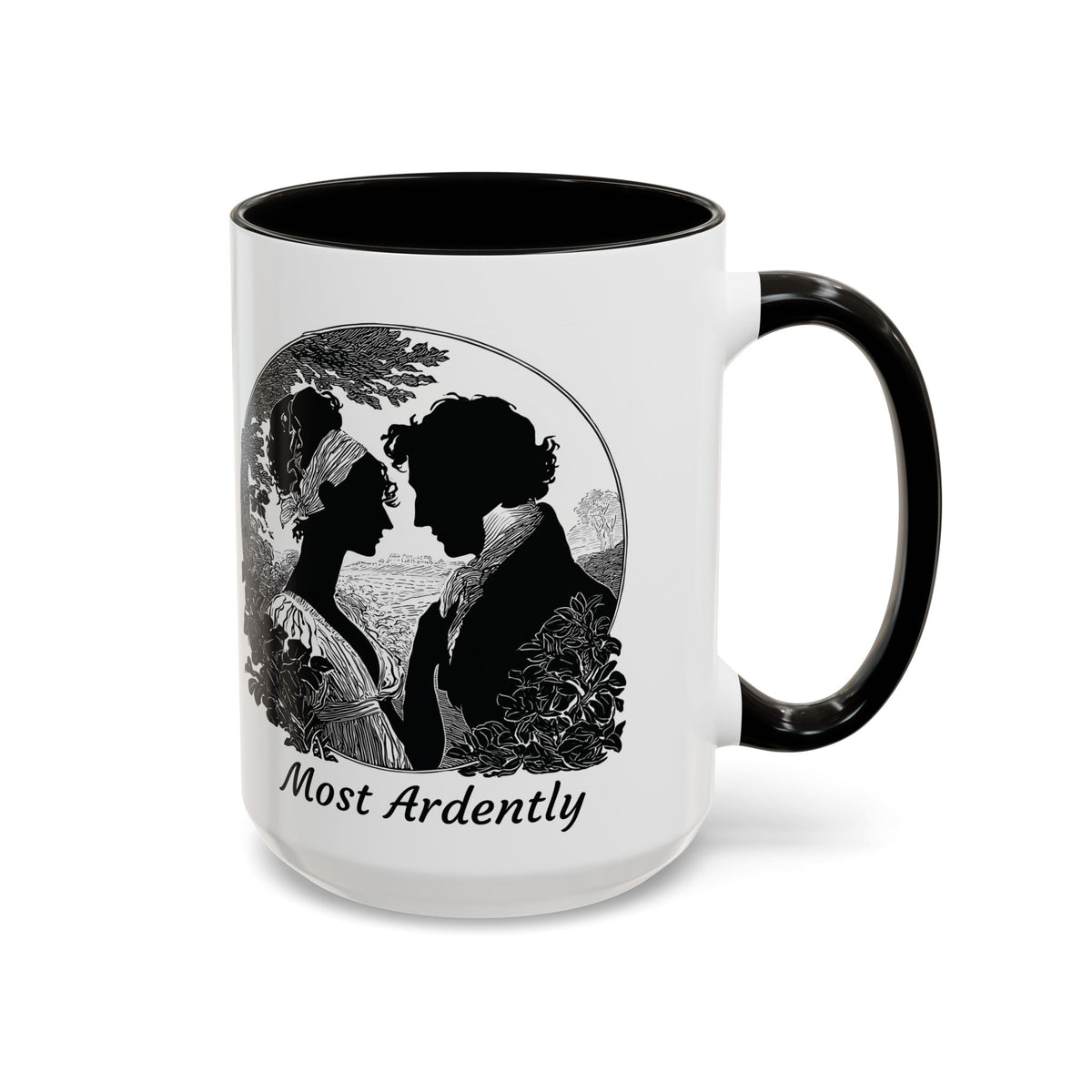 Regency Silhouette 'Most Ardently' Mug, Ceramic Coffee Mug | 11oz or 15oz