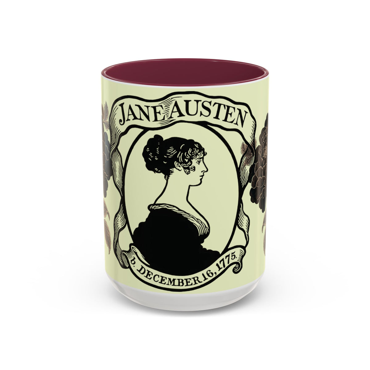 Jane Austen Portrait Ceramic Mug — Literary Tea & Coffee Cup (11oz/15oz)
