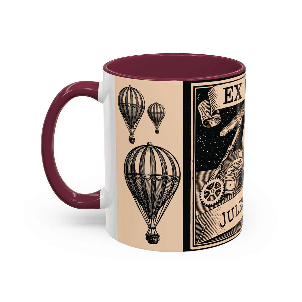 Jules Verne Ex Libris Vintage Science Fiction Coffee Mug (11oz & 15oz)