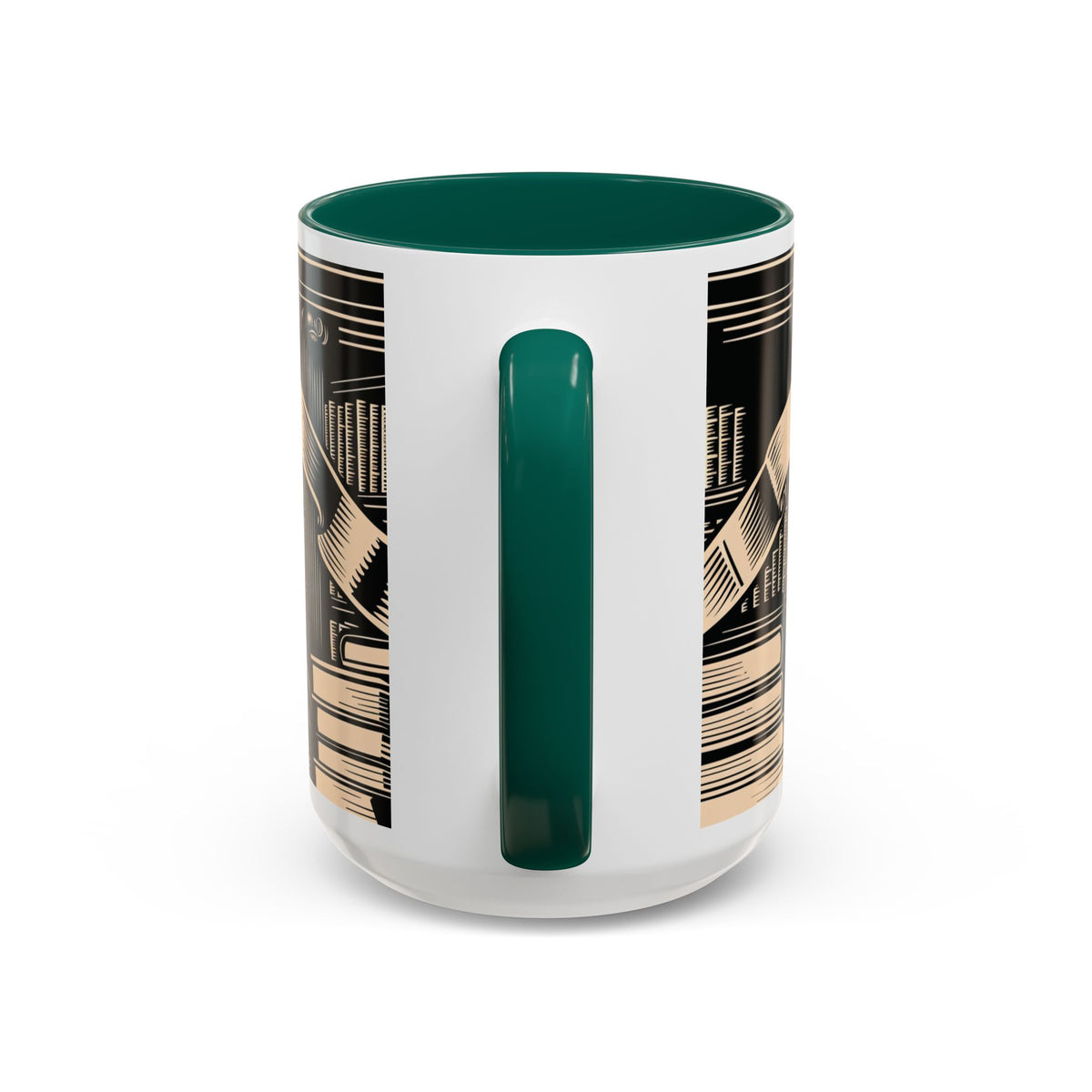 x Nevermore Raven woodcut illustration Mug | Edgar Allan Poe inspired
