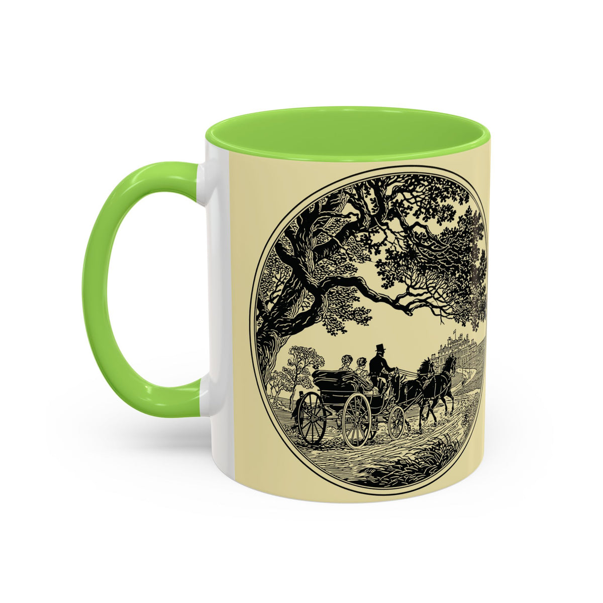 Vintage 'Barely Tolerable' Illustration Coffee Mug (11oz/15oz)
