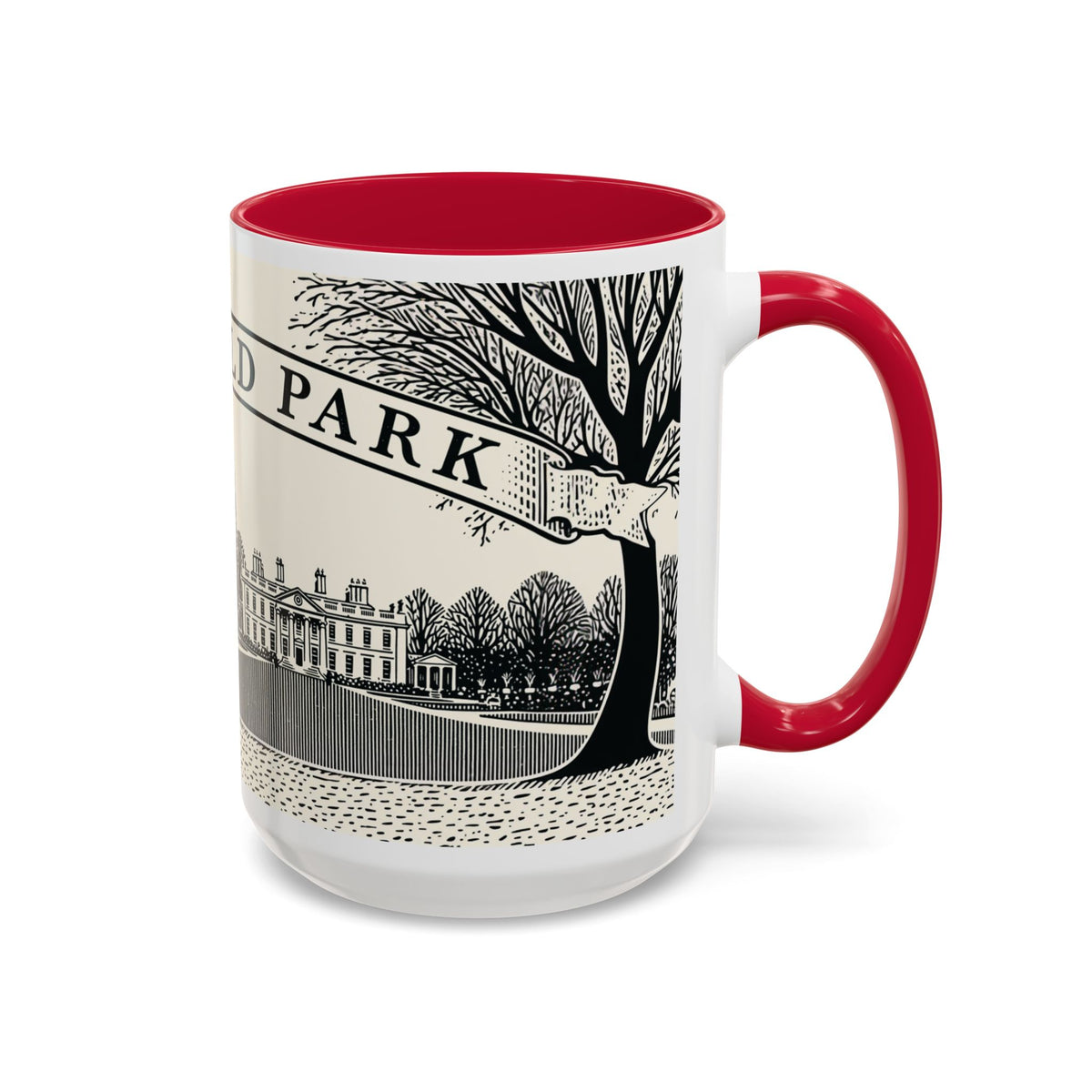 Mansfield Park illustration Mug | Peacock & Estate ceramic mug