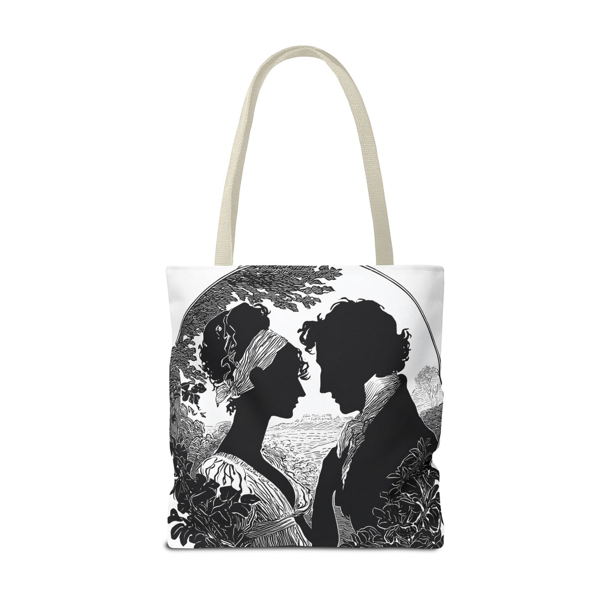 Silhouette Romance Tote Bag — Vintage Regency Couple