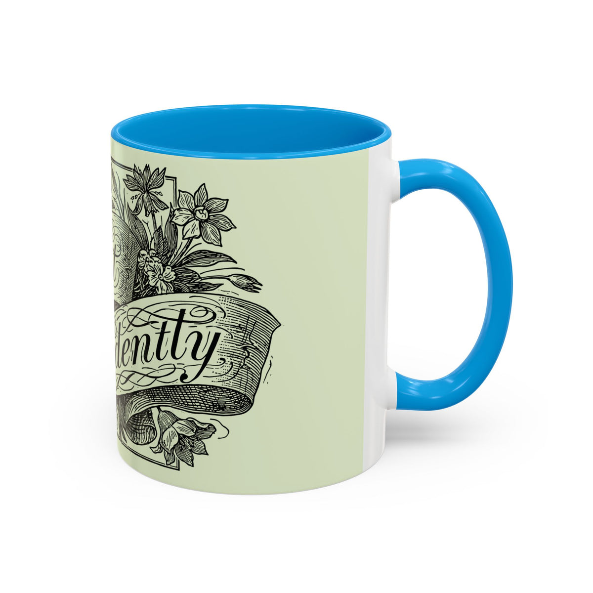 Most Ardently script banner floral Mug | Pink 11 or 15 oz.