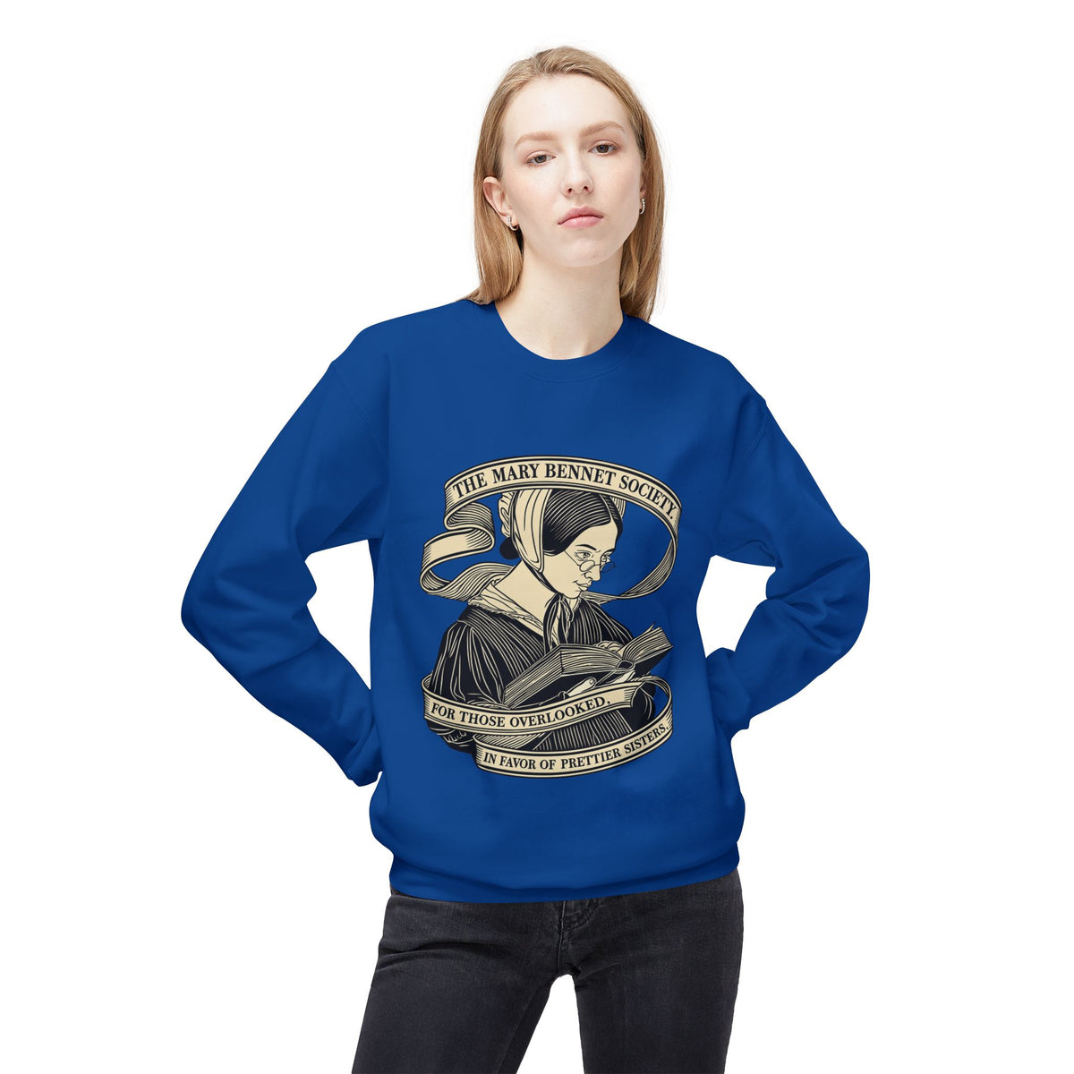 The Mary Bennet Society Literary Crewneck Sweatshirt — Vintage Booklover Reading Crew