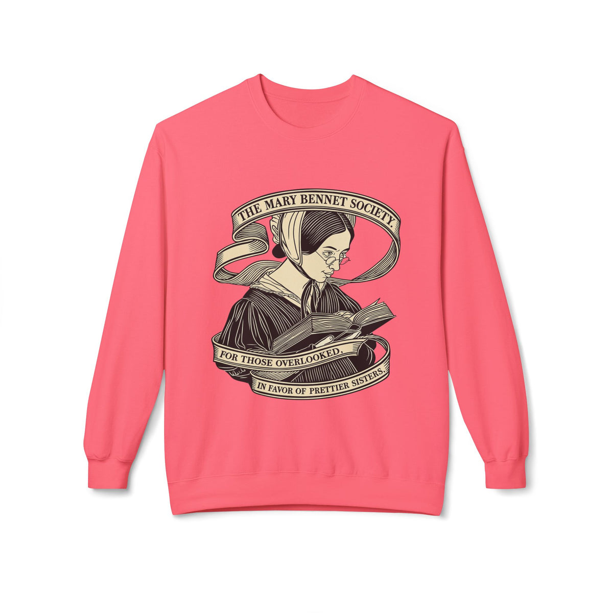 The Mary Bennet Society Literary Crewneck Sweatshirt — Vintage Booklover Reading Crew