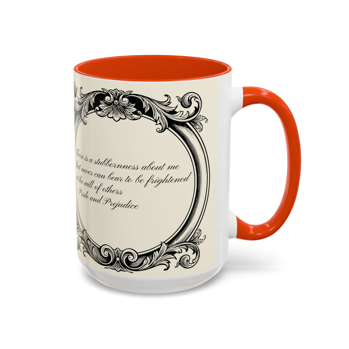 Quote from Pride & Prejudice Vintage Floral Mug — “Pride & Prejudice” Ceramic Book Lover Mug (11oz/15oz)
