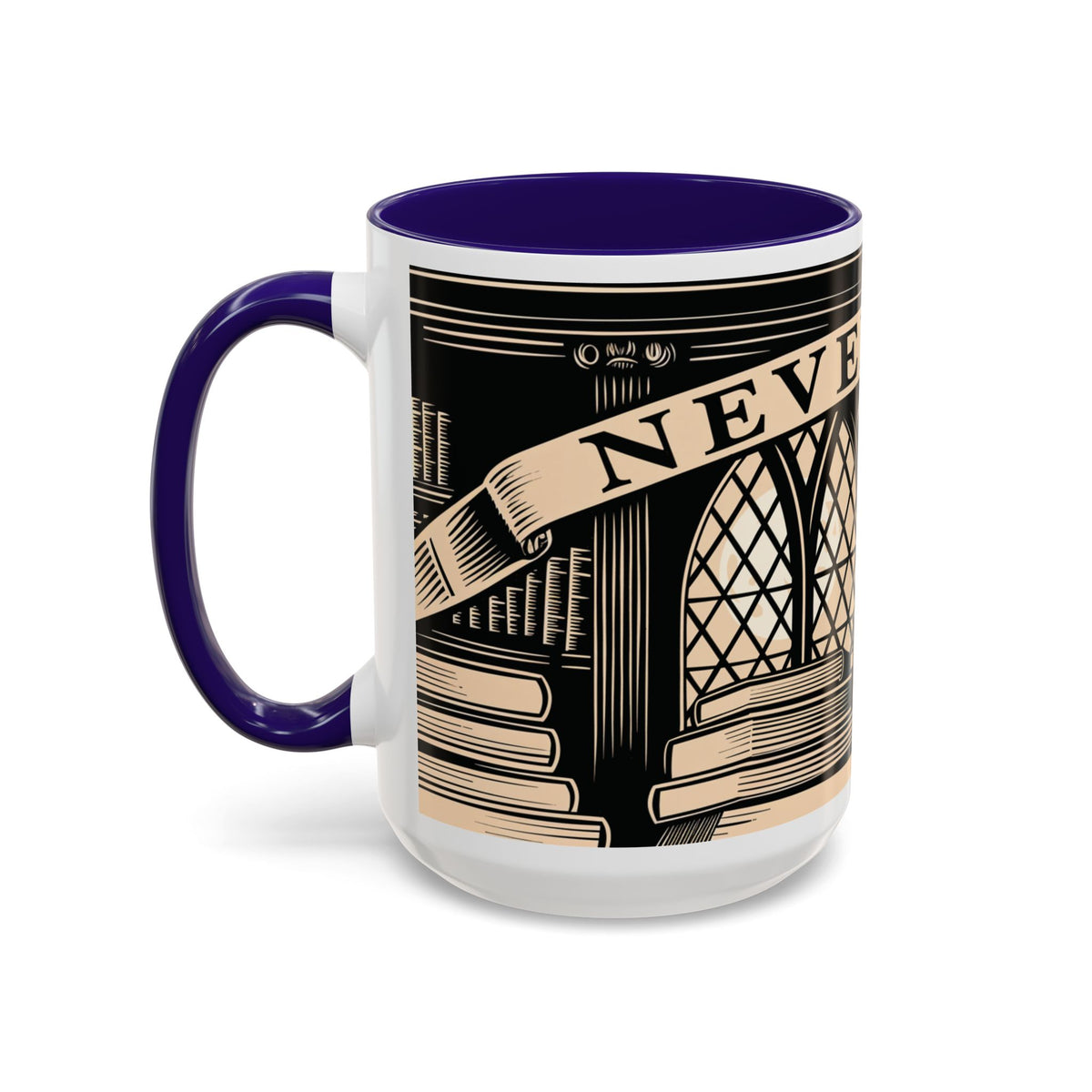 x Nevermore Raven woodcut illustration Mug | Edgar Allan Poe inspired
