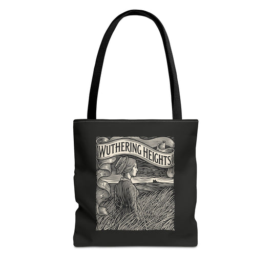 Wuthering Heights Illustrated Tote Bag — Gothic Novel Literary Canvas Tote