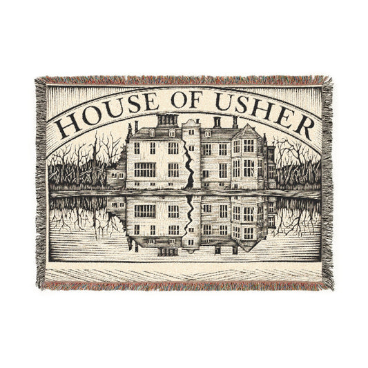 The House of Usher — Woven Blanket | Edgar Allan Poe Gothic Throw