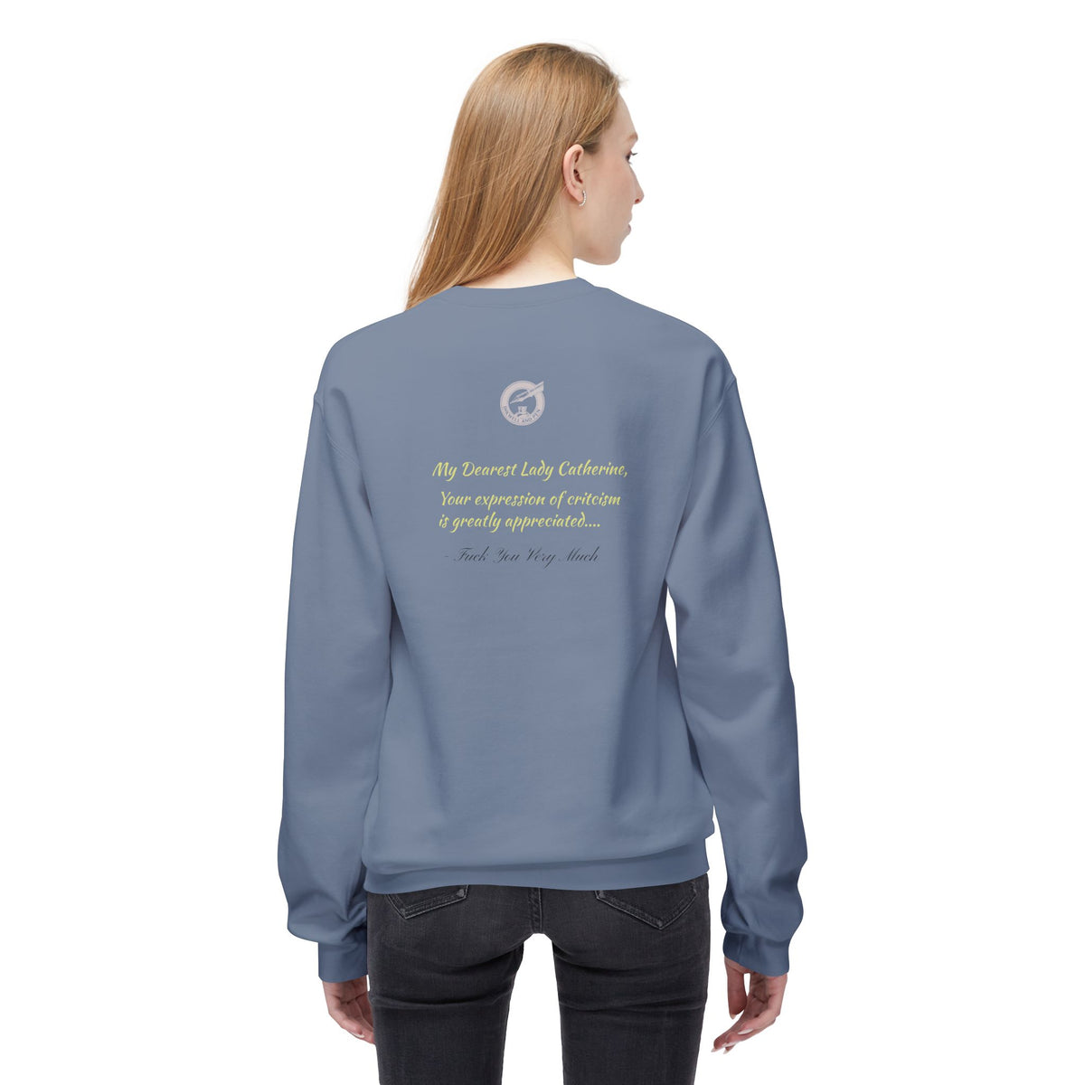Jane Austen 'Shades of Pemberley' Crewneck Sweatshirt — Elizabeth Bennet Fictionalized Quote