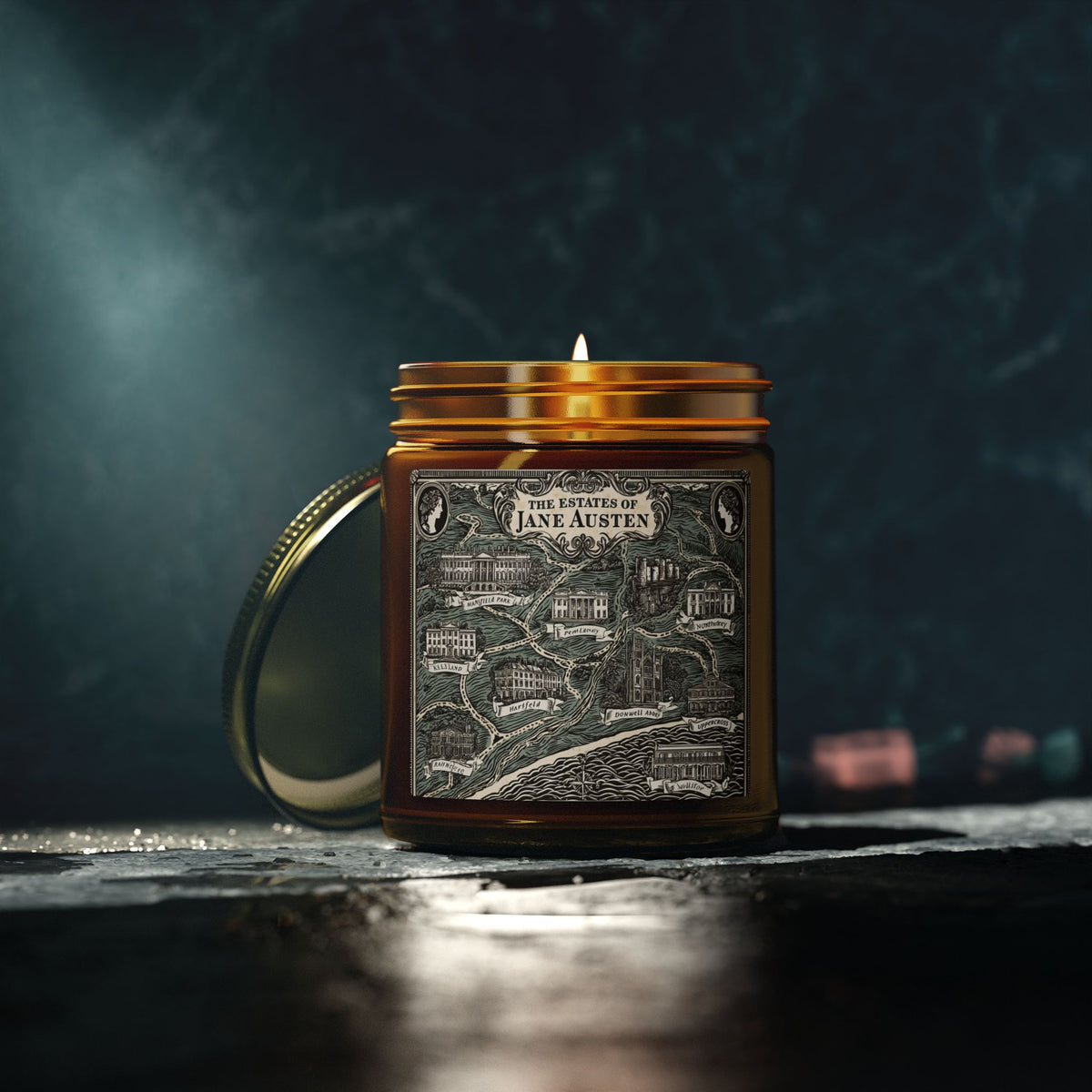 Jane Austen Estate Map Candle | Scented Candle