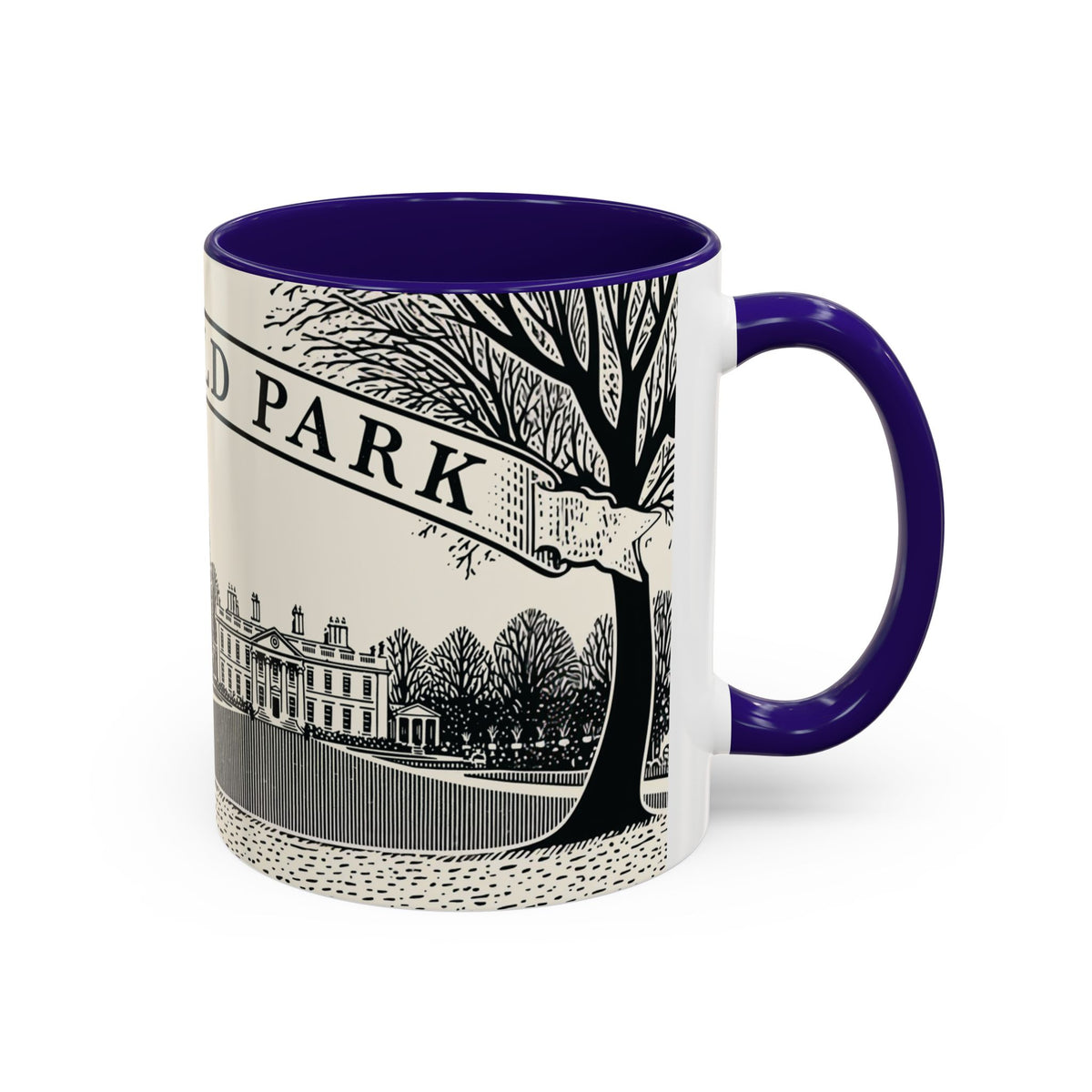 Mansfield Park illustration Mug | Peacock & Estate ceramic mug