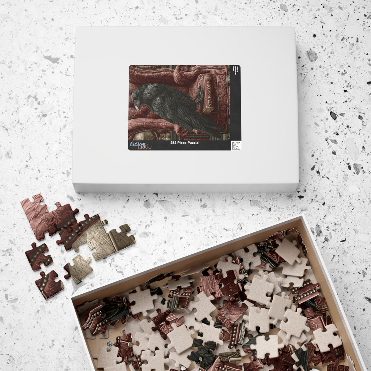 Poe's Raven on Armchair - Nevermore Puzzle