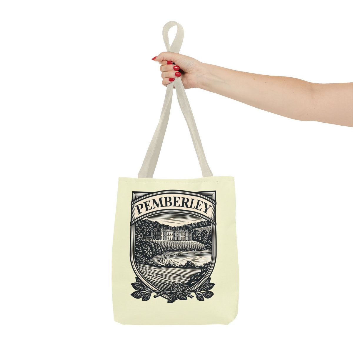 Pemberley Crest Tote Bag — Regency Manor Vintage Shield Canvas Tote