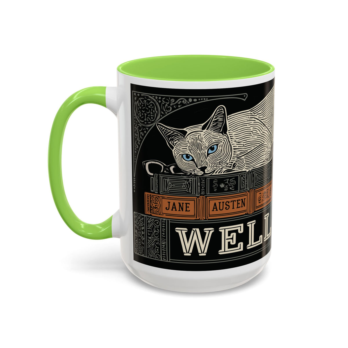 Bookstore Cat-Well Read Cat Mug | Literary Cat Stack Mug
