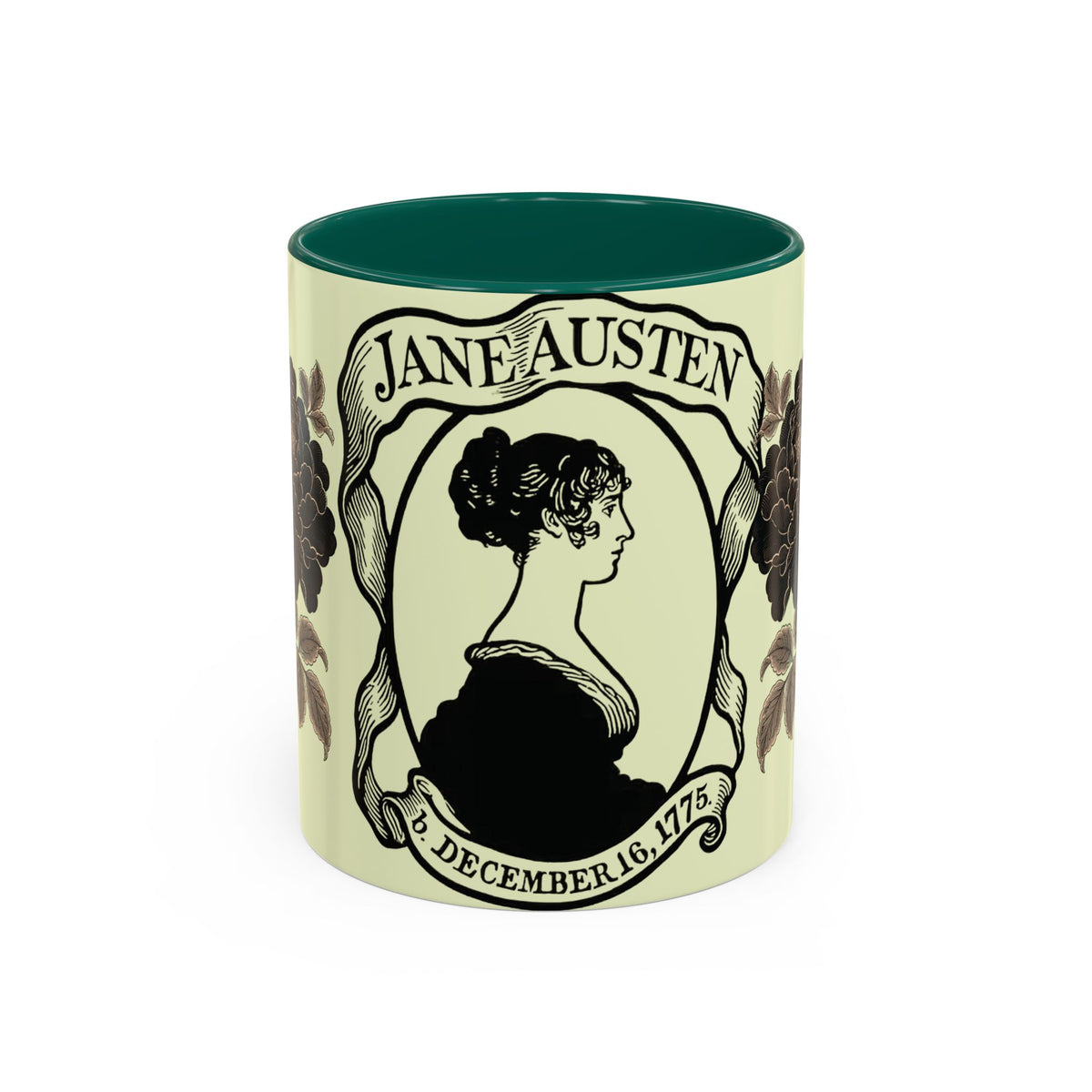 Jane Austen Portrait Ceramic Mug — Literary Tea & Coffee Cup (11oz/15oz)