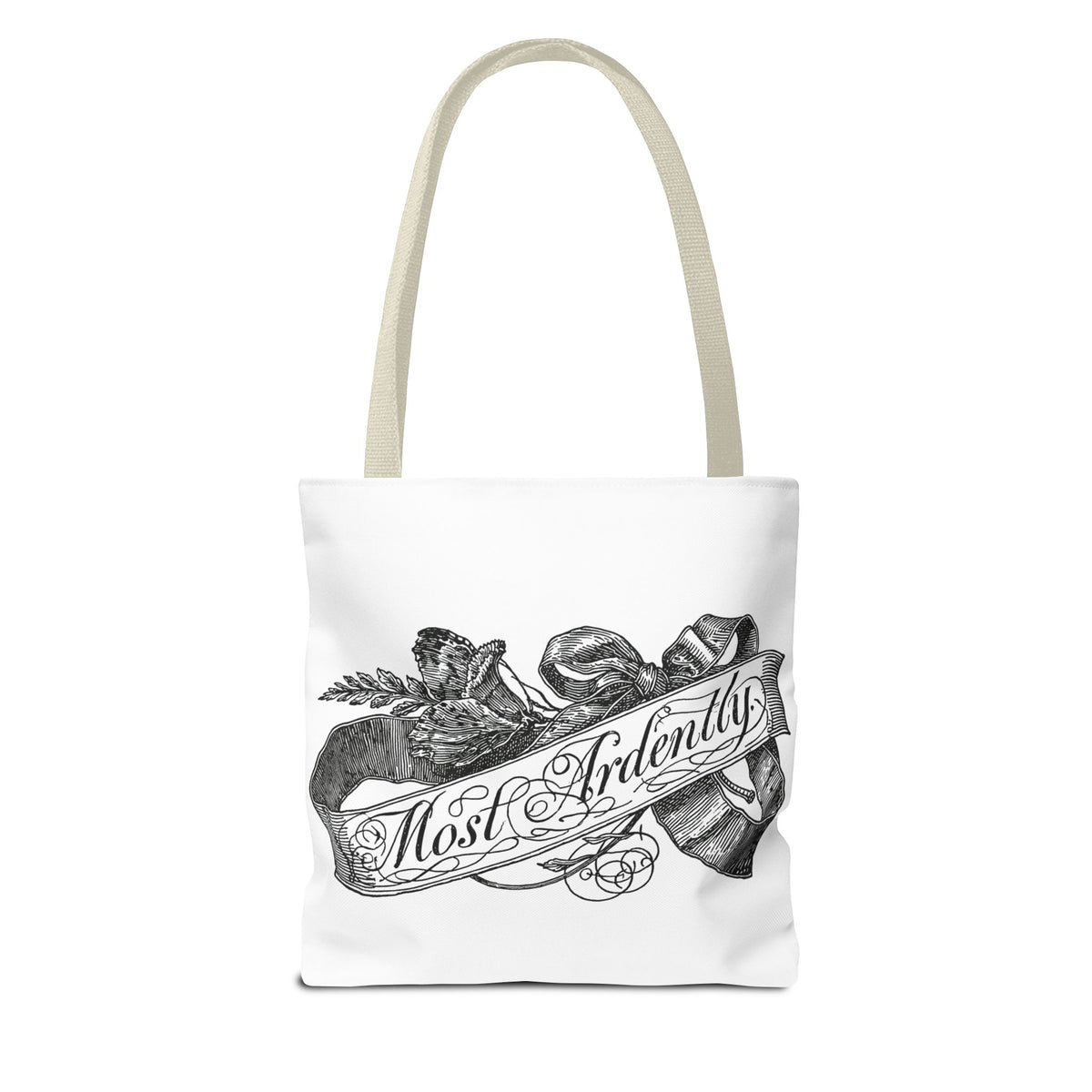 Regency Ribbon Banner Tote — Most Ardently
