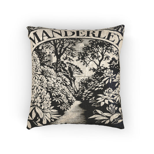 Manderley Estate-Cliffside Path-Woven Pillow | Rebecca Literary Tapestry Throw Gothic Manor