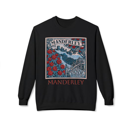 Manderley Vintage Graphic Sweatshirt — Gothic Rose Estate Crewneck