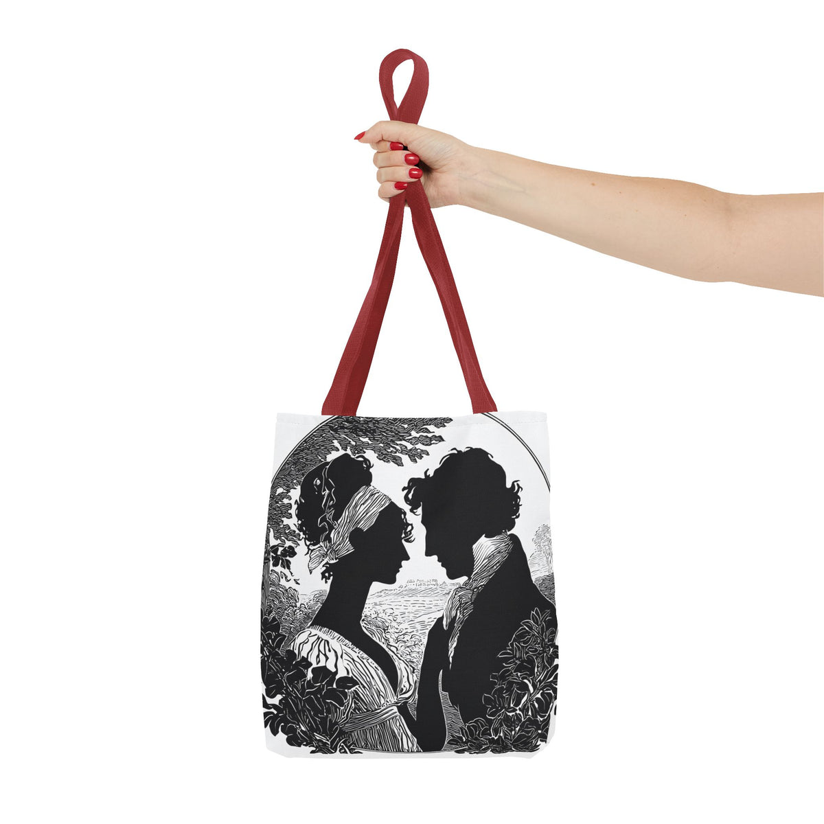 Silhouette Romance Tote Bag — Vintage Regency Couple