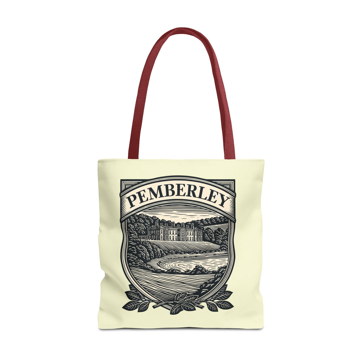 Pemberley Crest Tote Bag — Regency Manor Vintage Shield Canvas Tote