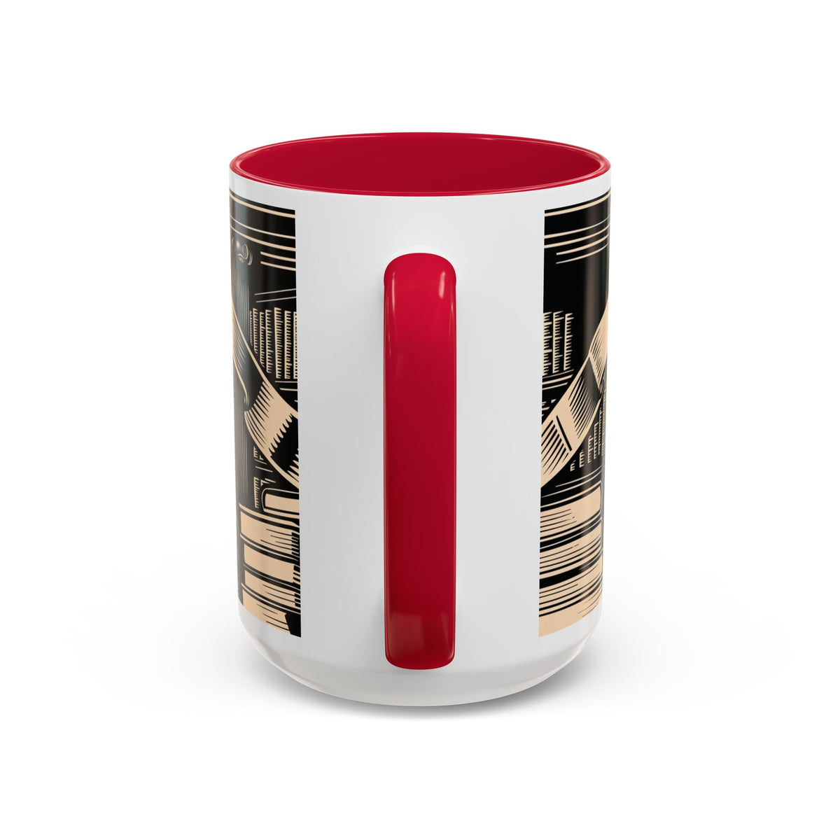 x Nevermore Raven woodcut illustration Mug | Edgar Allan Poe inspired