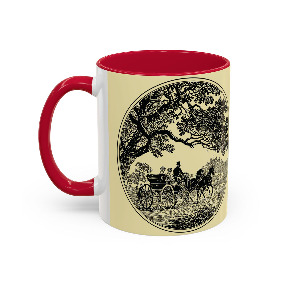 Vintage 'Barely Tolerable' Illustration Coffee Mug (11oz/15oz)