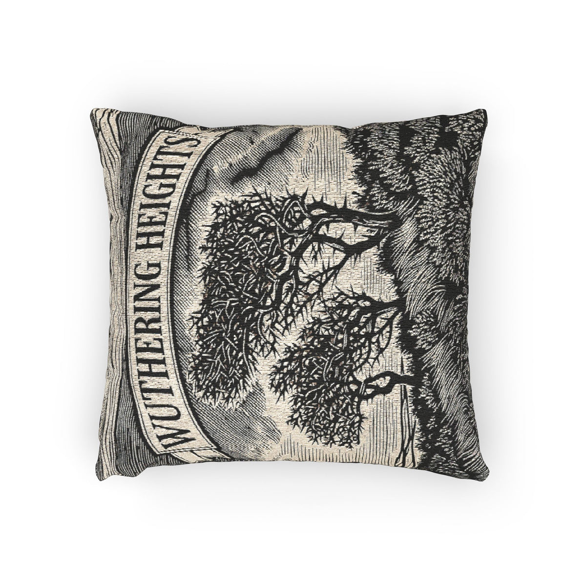 x Wuthering Heights Woven Pillow | Emily Brontë Literary Tapestry Pillow