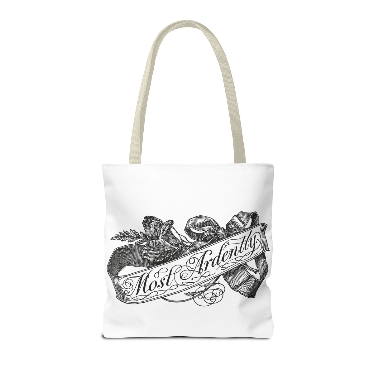 Regency Ribbon Banner Tote — Most Ardently
