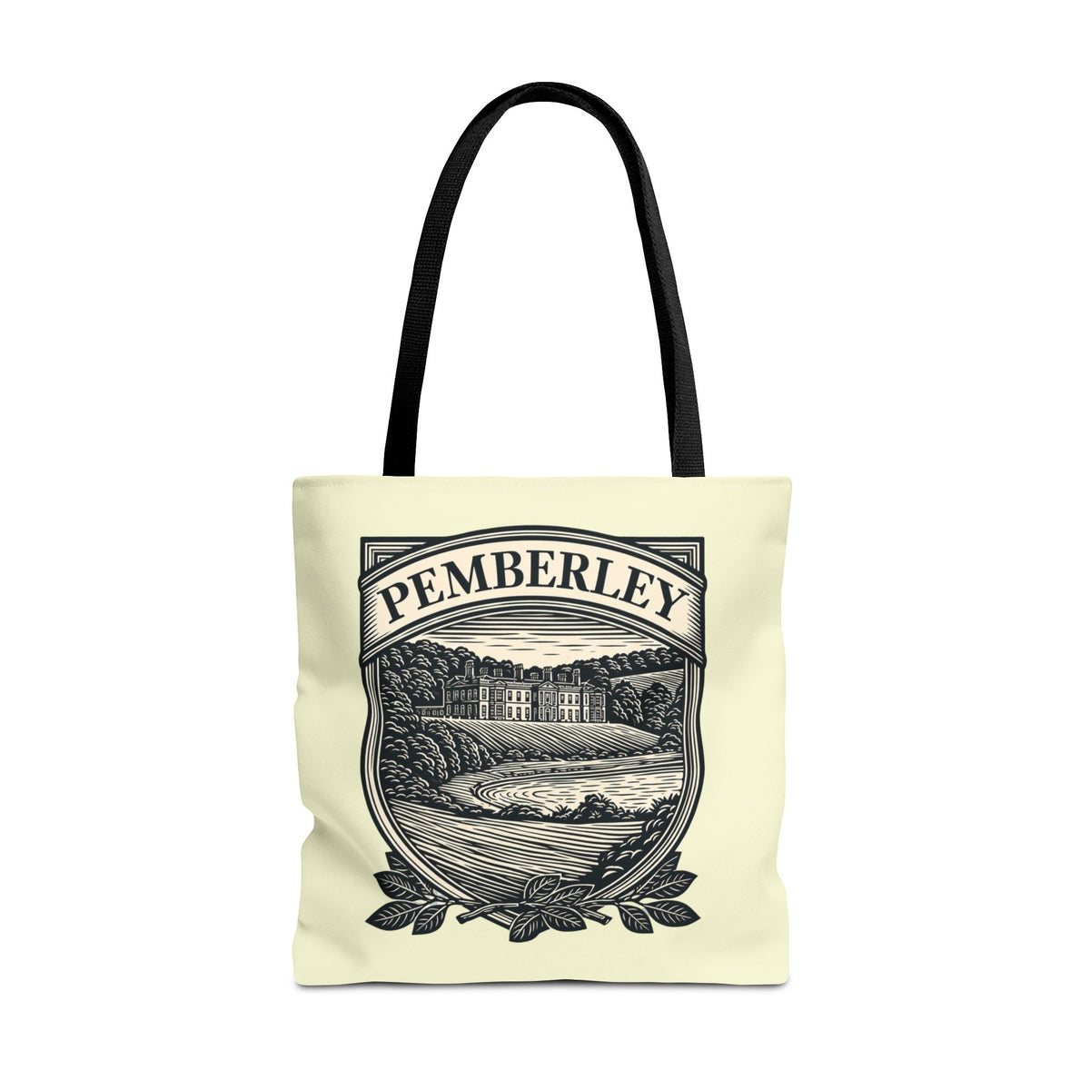 Pemberley Crest Tote Bag — Regency Manor Vintage Shield Canvas Tote