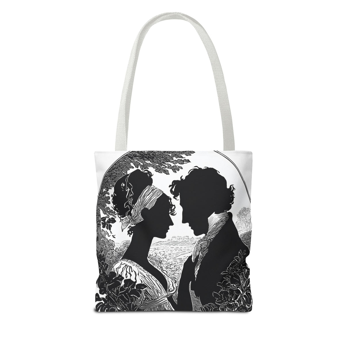 Silhouette Romance Tote Bag — Vintage Regency Couple