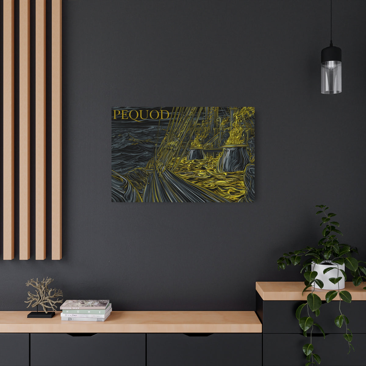 Try Works Aboard The Pequod  —  Moby Dick - Nautical Ship Illustration Wall Decor