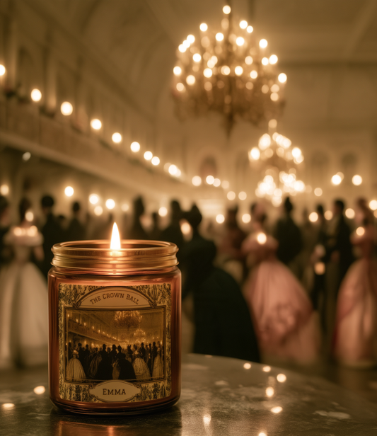 The Crown Ball Vintage Ballroom Illustration Candle | Soy Wax, 4oz & 9oz
