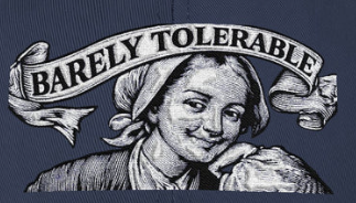 "Barely Tolerable "— Vintage Portrait Embroidered Cap
